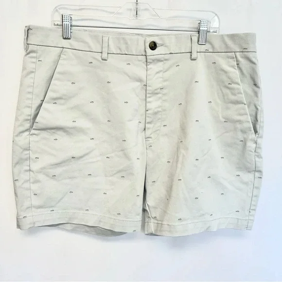St Johns Bay Temp Flex 7” Chino Shorts Mens Size 38 Nice Stretch Grey Fish - Picture 4 of 9